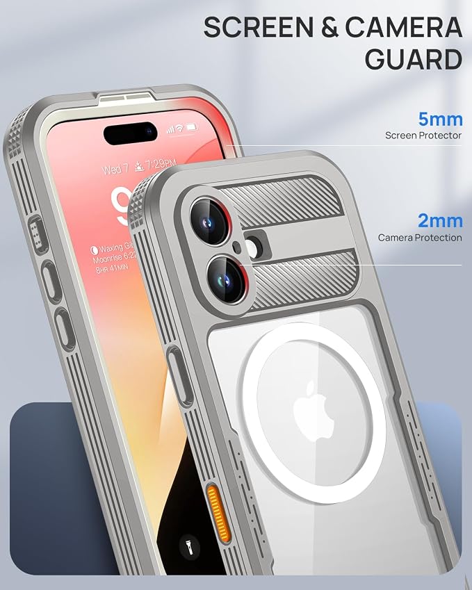 Lanhiem Magnetic for iPhone 16 Case, IP68 Waterproof Dustproof Case, Full Body - Image 7