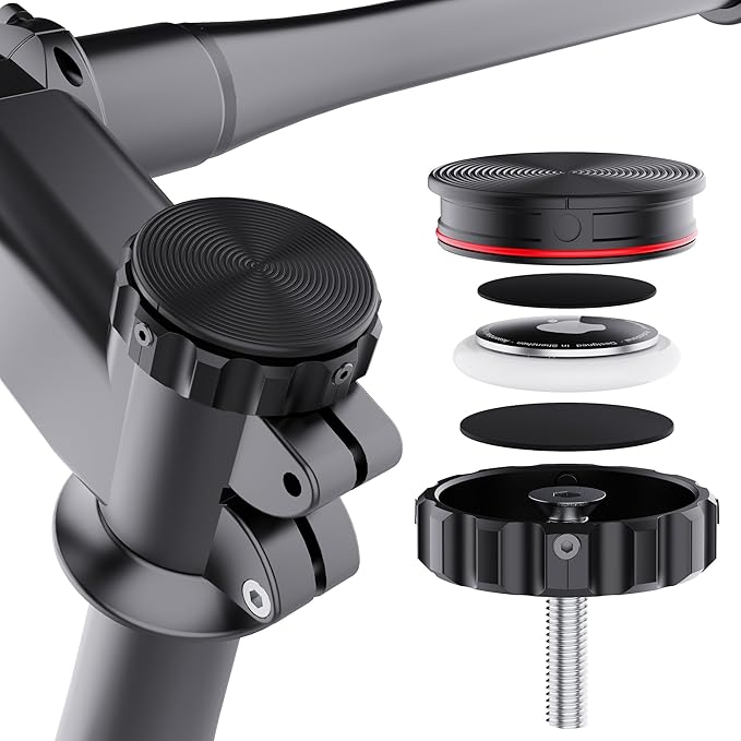 DDJ for AirTag Bike Mount Hidden Stem Cap | 1-1/8" & 1-1/4" Size | Waterproof by DDJ