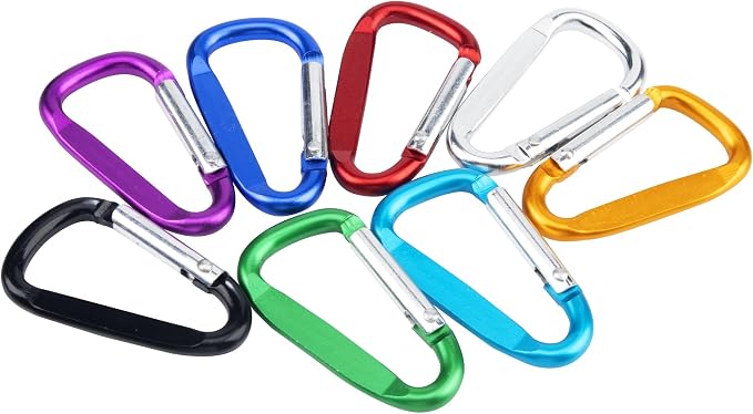 SWATOM Aluminum D-Shape Carabiner Clip 1.6/1.8/2.2/2.6/3 Inches Spring Snap - Image 5
