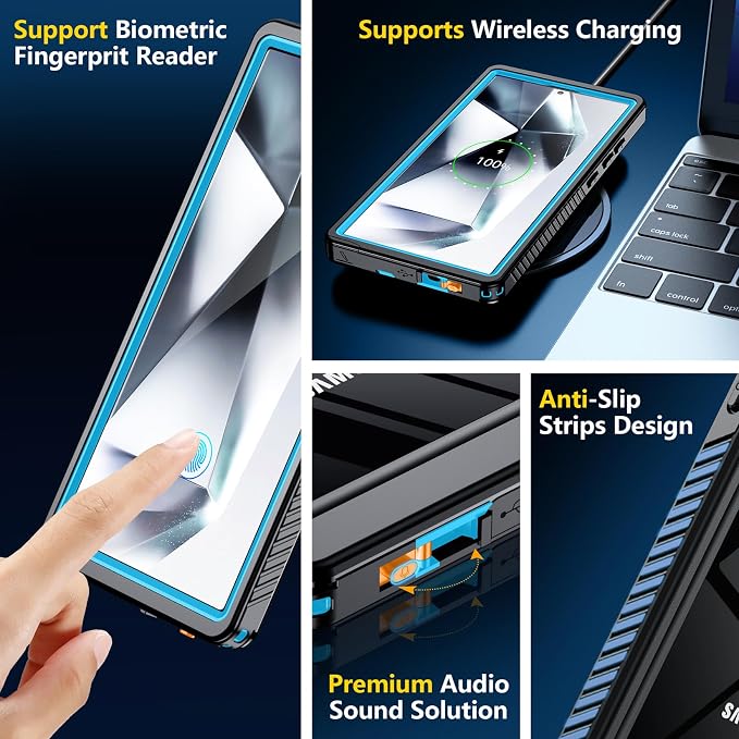SPIDERCASE Upgraded for Samsung Galaxy S24 Ultra Case Waterproof, Built-in - Image 5