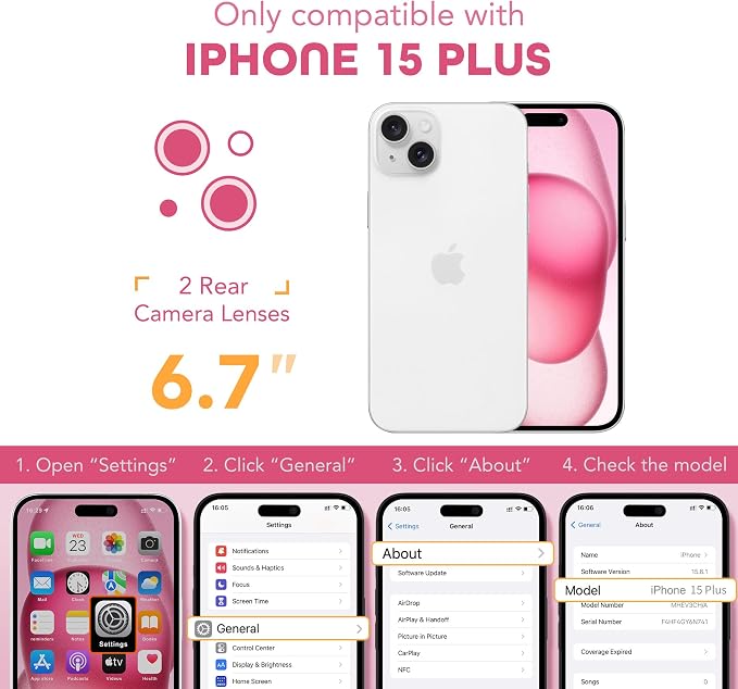 TIESZEN for iPhone 15 Plus Case, Compatible - Image 7