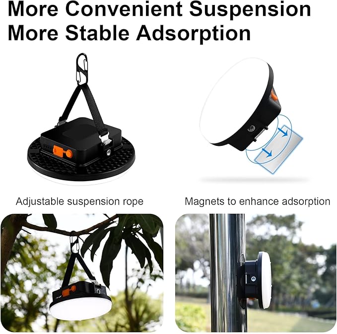 10000mAh 4000LM Flashlight Portable LED Camping Lantern Rechargeable Light 30W - Image 5