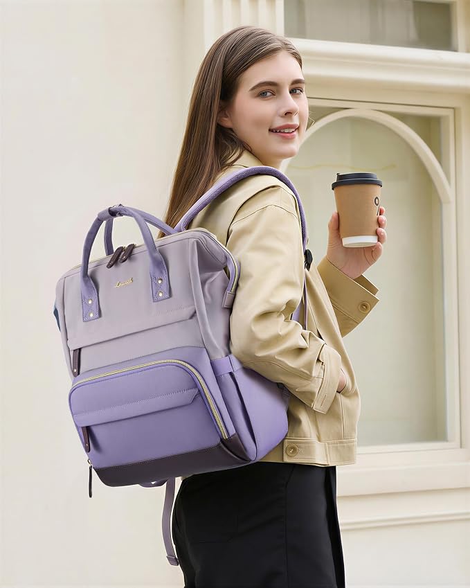 LOVEVOOK Laptop Backpack for Women, 15.6 Inch Work Business Backpacks Purse - Image 2