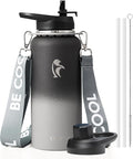 Coolflask Water Bottle with Straw, 32 oz Insulated Metal Water Flask with Straw by Coolflask