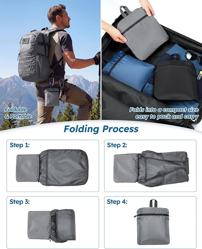 Small 20L Foldable Hiking Daypack - Image 5