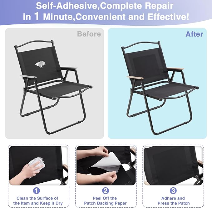 Gheeidau Canvas Repair Patch 9×11 Inch 3Pcs Waterproof Self-Adhesive Fabric - Image 5