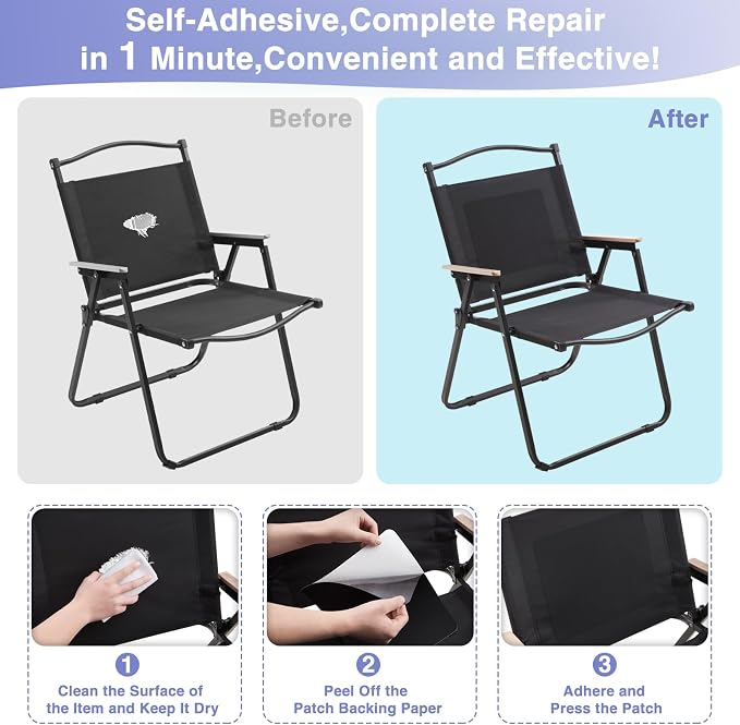 Gheeidau Canvas Repair Patch 9×11 Inch 3Pcs Waterproof Self-Adhesive Fabric - Image 5