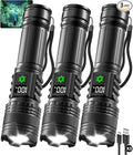 3Pack Rechargeable Flashlights High Lumens 9900FL, LED Flashlight Rechargeable by Huccbs