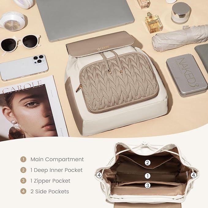 LOVEVOOK Mini Backpack for Women, Small Backpack Purse for Travel Work Cute - Image 3