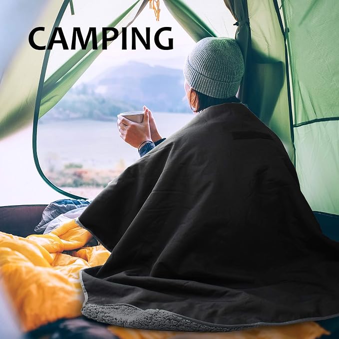 Tirrinia Large Waterproof Outdoor Blanket, Soft Warm Windproof Stadium Blanket - Image 5