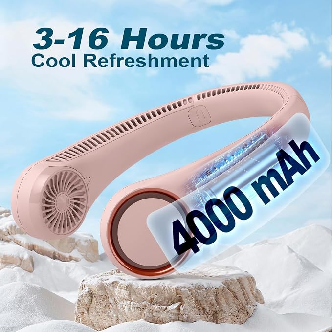 CIVPOWER Neck Fan: Portable Personal Neck Cooling Rechargeable Bladeless Fan - Image 5