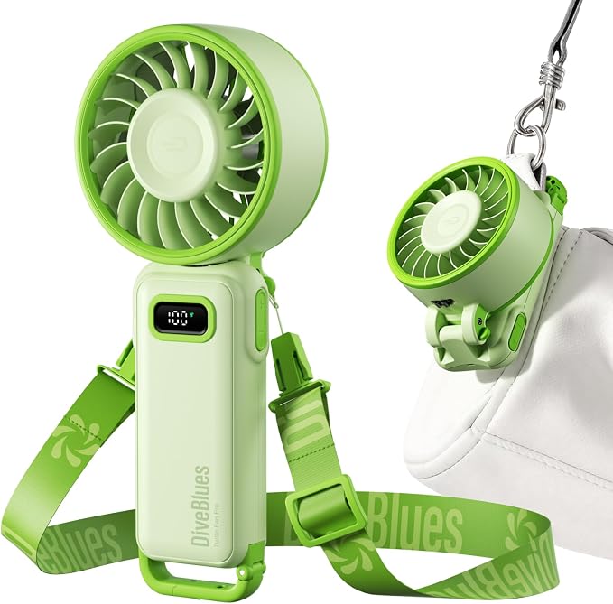 Diveblues Portable Turbo Fan, 100 Speed Handheld Fan by Diveblues