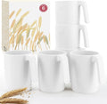 Wrova Wheat Straw Cups with Handles 16oz -Plastic Cups Reusable Set of by WROVA