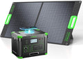 500W Solar Generator with 100W Foldable Solar Panel, Portable Power Station by GRECELLPOWERSTATION