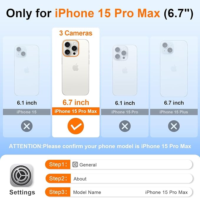 WIFORT for iPhone 15 Pro Max Waterproof Case, 360 Full Body Sealed Protection - Image 3