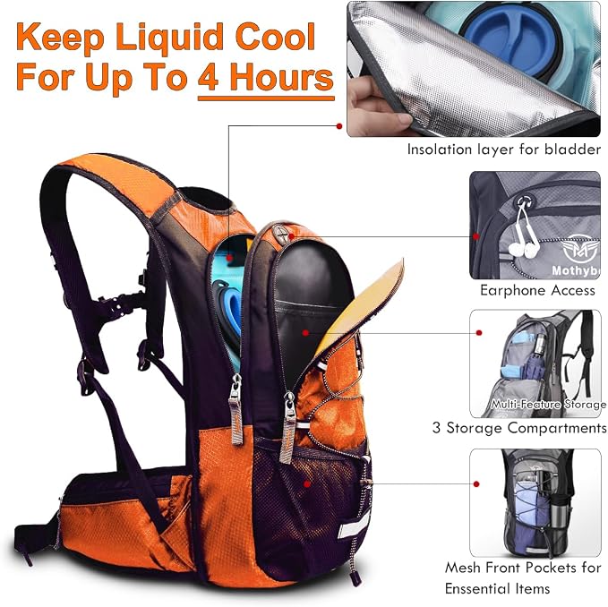 Mothybot Insulated Hydration Backpack Pack - Image 4