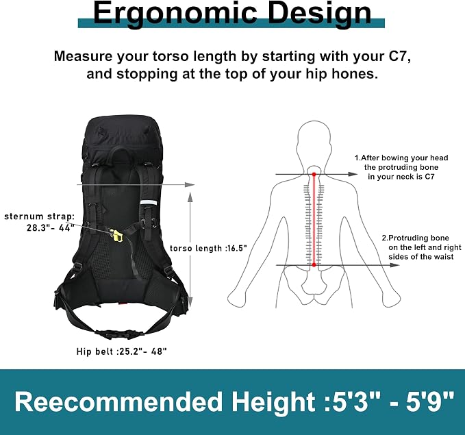 N NEVO RHINO 40L Internal Frame Hiking Backpack - Image 7