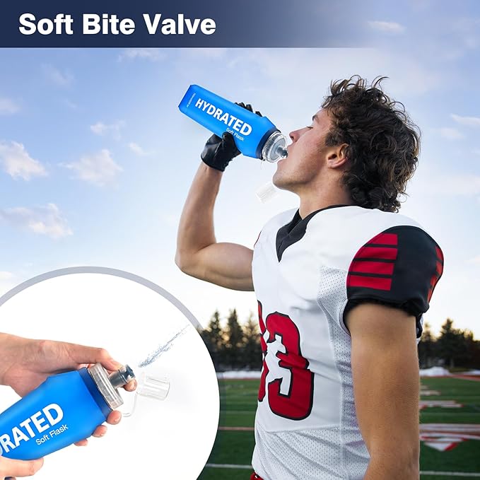 SLUXKE 3 Pack Soft Water Bottle, 25oz/750ml Flask Running Bottles - Image 3