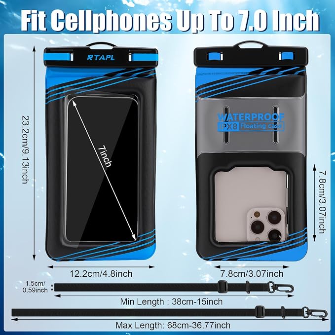 Floating Waterproof Phone Pouch 2 Pack - Image 3