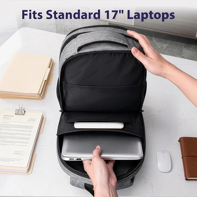 MATEIN Travel Laptop Backpack, 17 Inch Work TSA Approved Carry on Backpack - Image 2