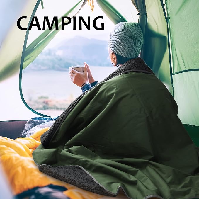 Tirrinia Large Waterproof Outdoor Blanket, Soft Warm Windproof Stadium Blanket - Image 5