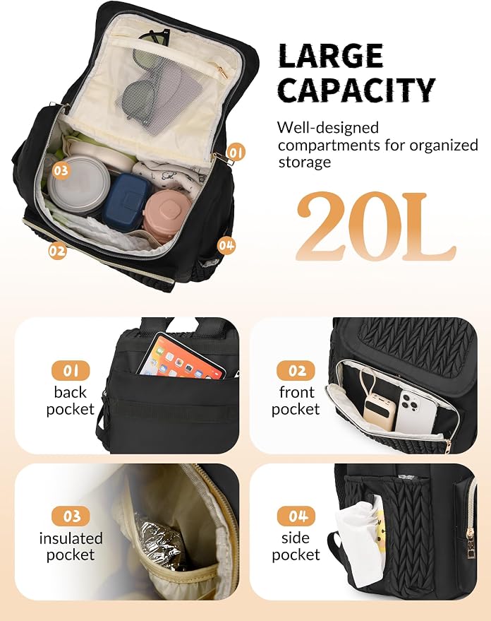 Awanhe Diaper Bag Backpack, Baby Bag - Image 9