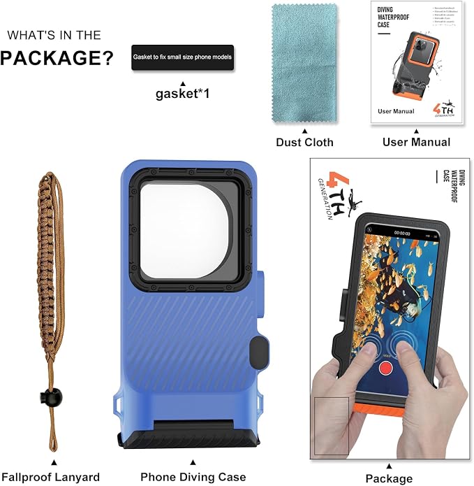 Underwater Phone Case for Snorkeling & Diving, IP68 Waterproof Case for Swimming - Image 6