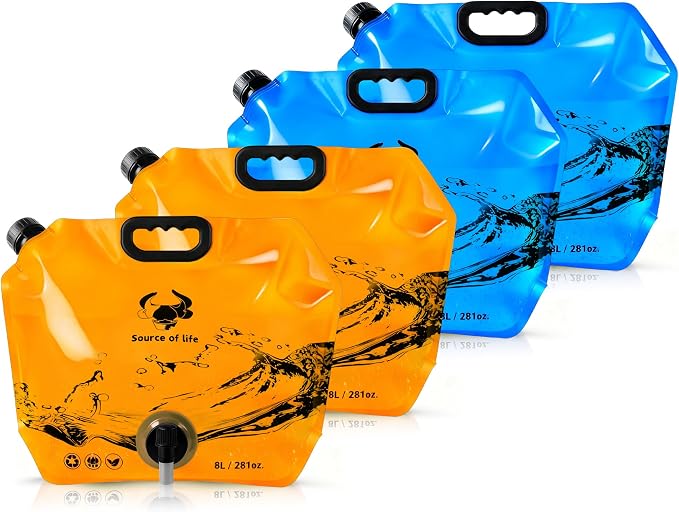 Collapsible 8L Water Storage Bag, BPA-Free Portable Folding Water Jug by MrBulloc