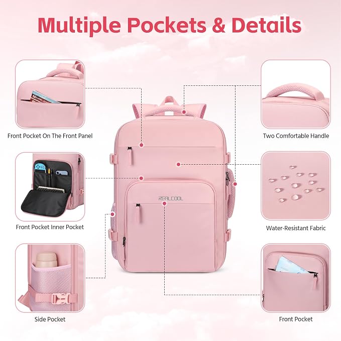 RealCool Travel Backpack for Women Men - Image 3
