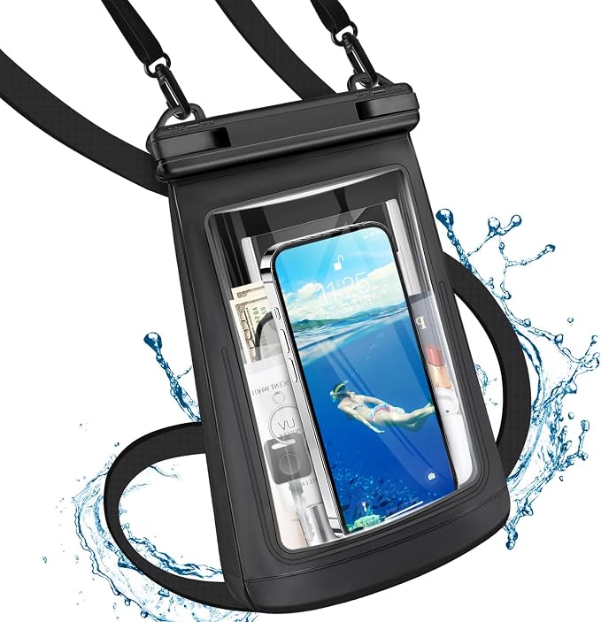Large Floating Waterproof Phone Pouch, Cell Phone Dry Bag by Kebrela