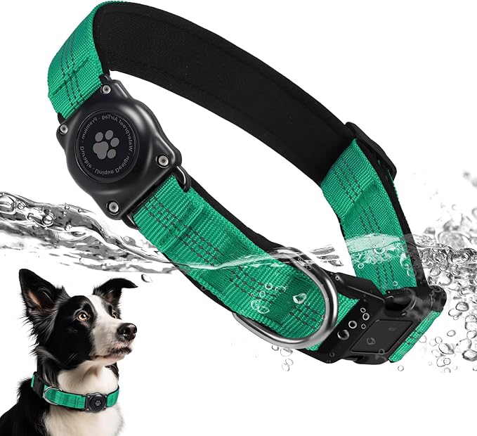 Upgraded AirTag Dog Collar, IP68 Waterproof Air Tag Dog Collar Holder, by FURRIGO