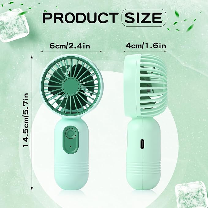 Rossesay 48 Pcs Mini Portable Fan Bulk Cute Handheld Lightweight Small Little - Image 2