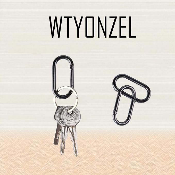 16 Pcs Carabiners Clip, Oval Shape Cute Carabiner Keychain Clip Aluminum Hook - Image 4