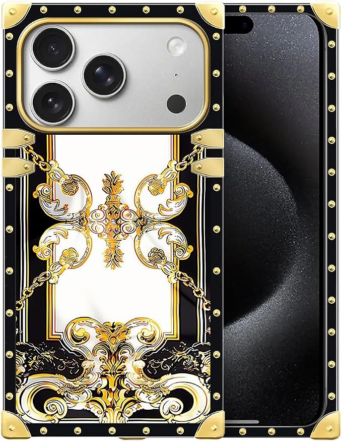 for iPhone 17 Pro Max Case Luxury Golden Decoration by Unknown