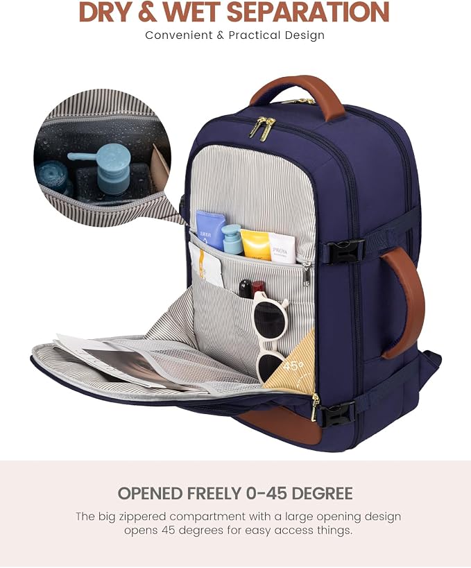 LOVEVOOK Travel Backpack For Women Flight Approved, 50L Large Carry On Backpack - Image 5