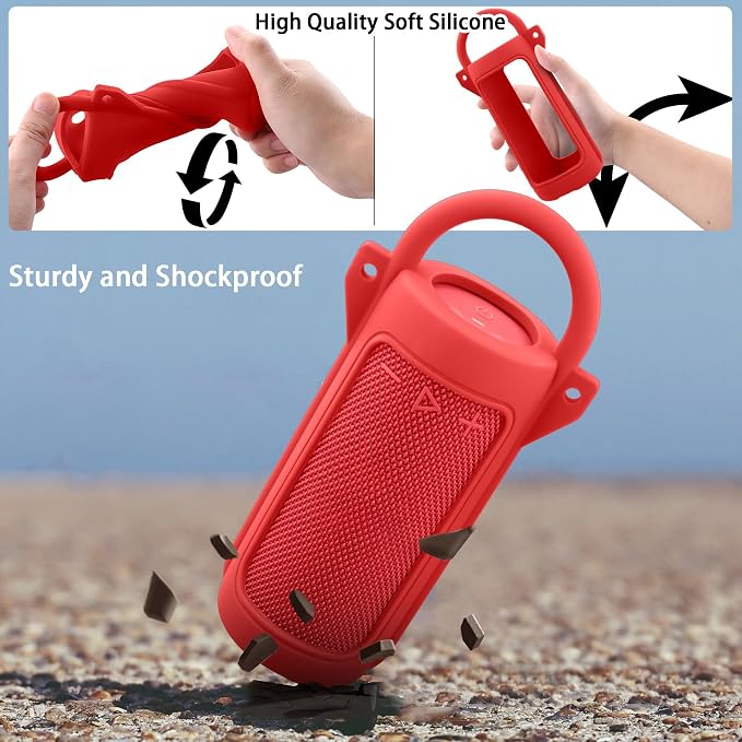 for JBL Grip Portable Waterproof Speaker Silicone Case, Portable Travel Soft - Image 6