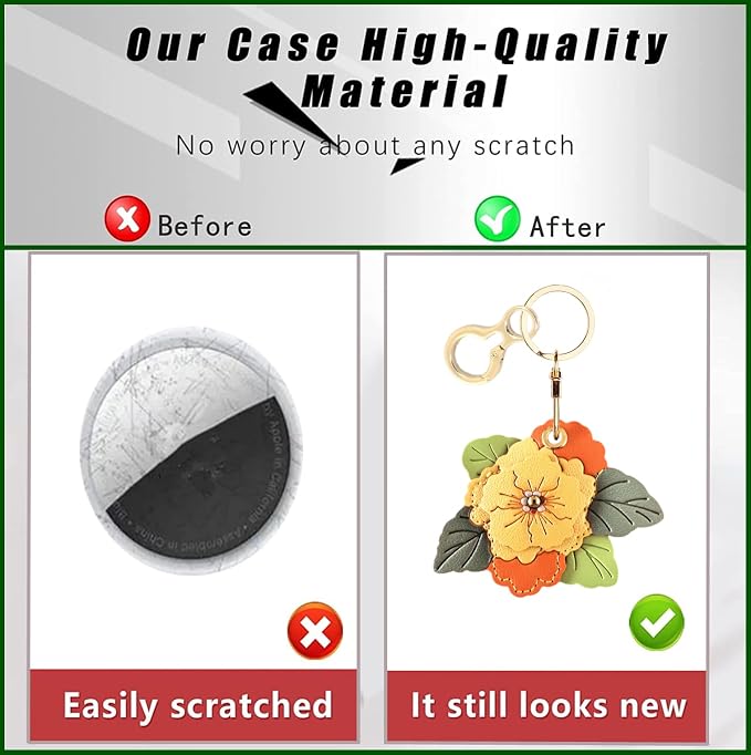 BORKUANA Leather Keychain Holder Case Compatible - Image 3