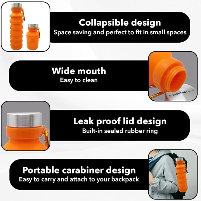 Gadgetime USA Collapsible Water Bottle - Image 3