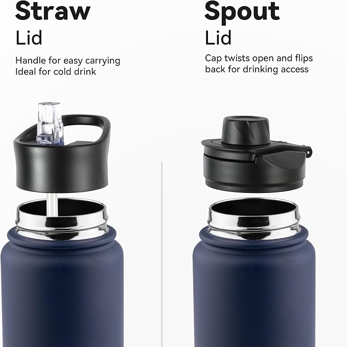 VEGOND 24oz Insulated Stainless Steel Water Bottle - Image 3