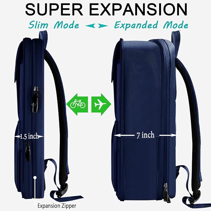 ZINZ Laptop Backpack 15 15.6 16 Inch, Expandable Computer Rucksack - Image 2