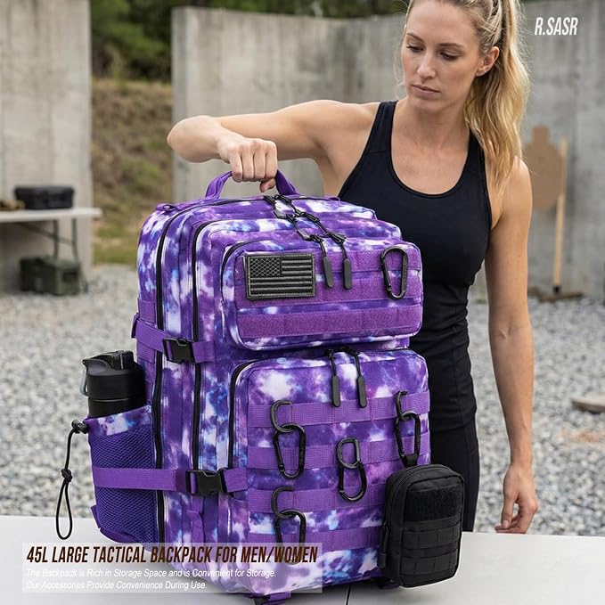 45L Tactical Backpack for Men Women, Military Assault Pack - Image 8
