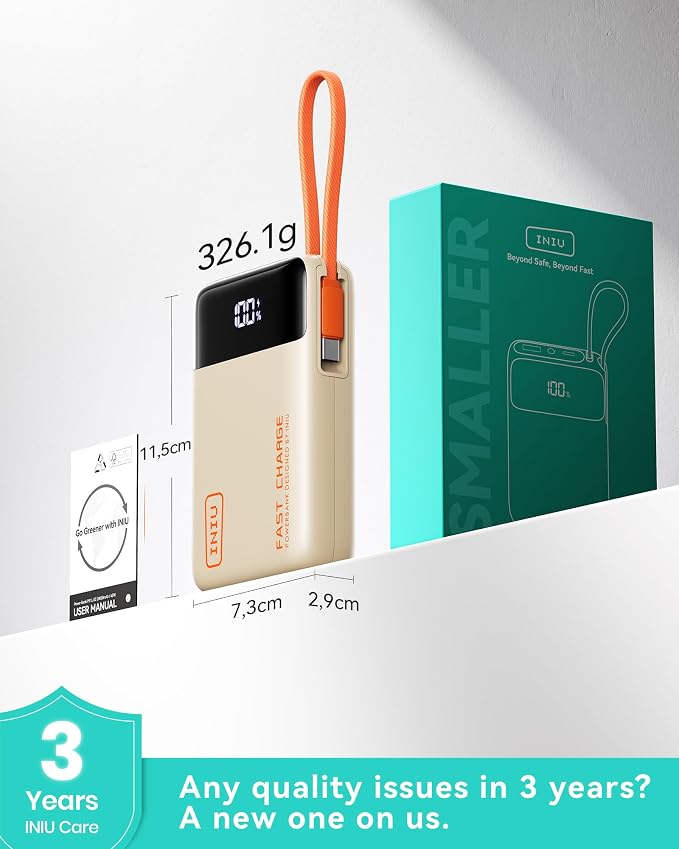 INIU 20000mAh Power Bank, Small Portable Charger, 45W PD Fast Charging Battery - Image 8