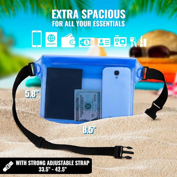 AiRunTech Clear Fanny Pack Waterproof, Beach Cruise Ship Essential Accessories - Image 3