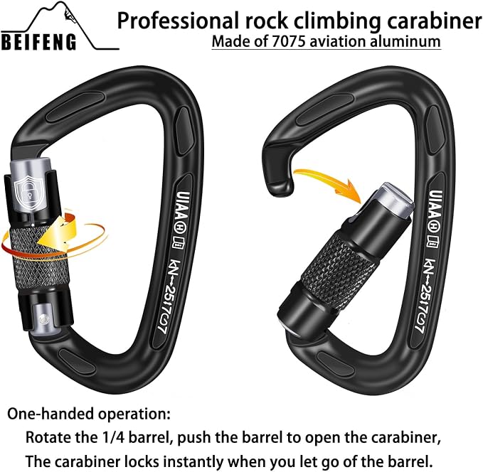 BEIFENG 25KN Auto Locking Carabiner - Image 3
