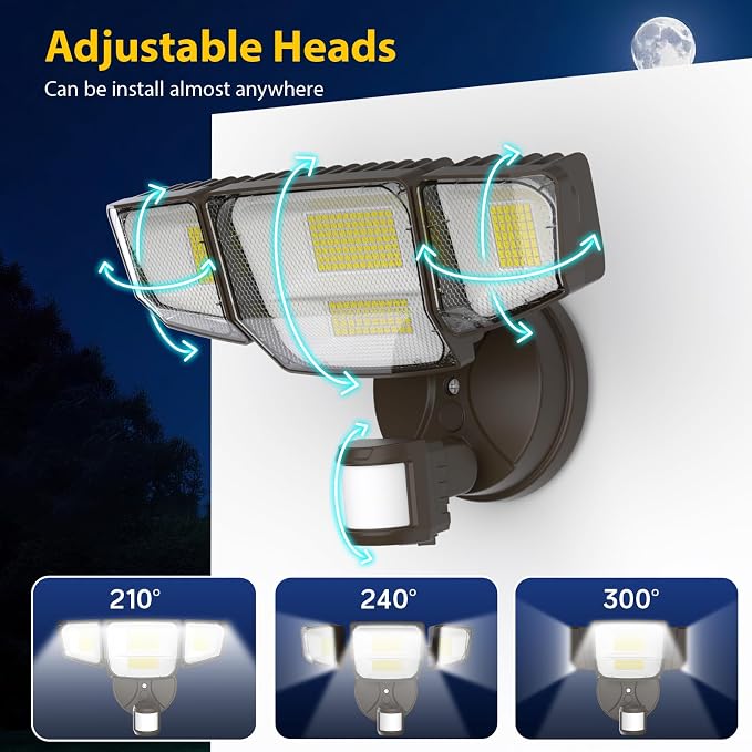 Abovizo 90W Motion Sensor Outdoor Lights, 10000LM LED Flood Light Outdoor - Image 6