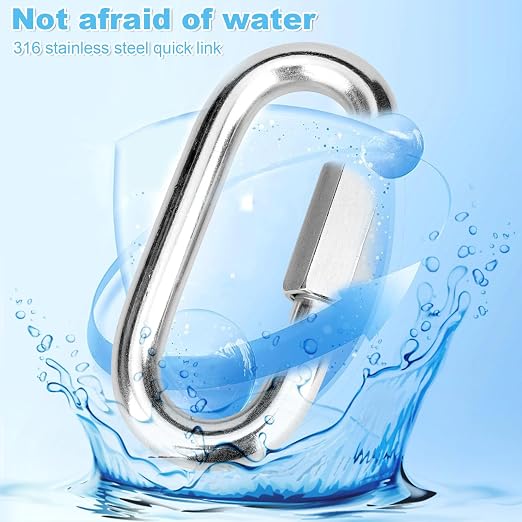 1Pcs 4.16 Inch 316 Heavy Duty Stainless Steel Screw Chain Quick Links, 2500 LBS - Image 4