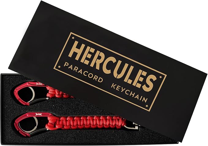 HERCULES Paracord Keychain Set – 2 Pack Lanyard Rope by HERCULES