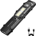 EDC Tactical Flashlight, Flat Flashlights Rechargeable, Dual-Switches LED Small by flashlight