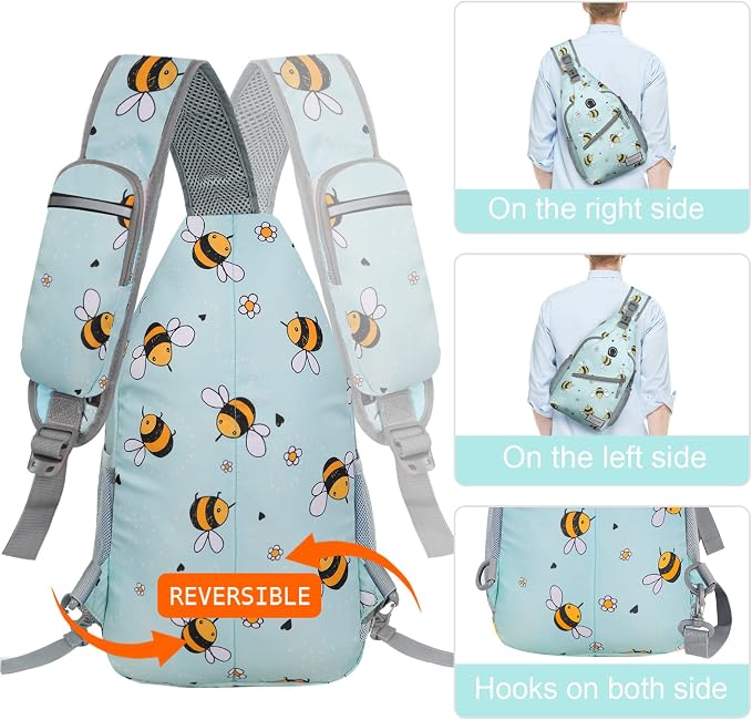 ZOMAKE Sling Bag, Small Crossbody Sling Backpack, Water Resistant Shoulder - Image 3
