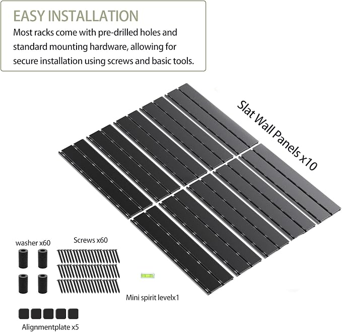 Gun Racks for Wall, Heavy-Duty Aluminium Slatwall Panels Gun Wall Mount Storage - Image 4